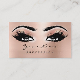 Makeup Artist Brows Ögon Lash Glitter Peach Ro Visitkort