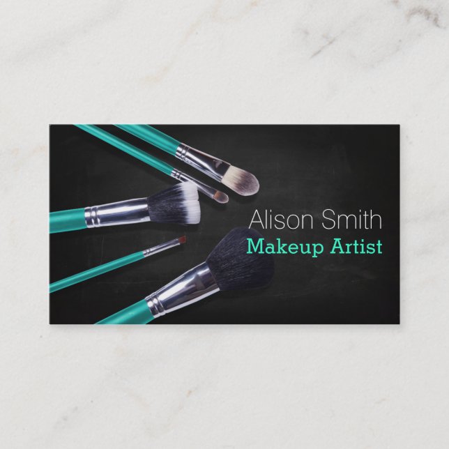 Makeup Artist brushes / Cosmetic Brushes Visitkort (Framsida)