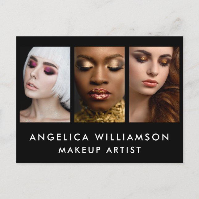 Makeup Artist Business 3 Photo Vykort (Framsida)