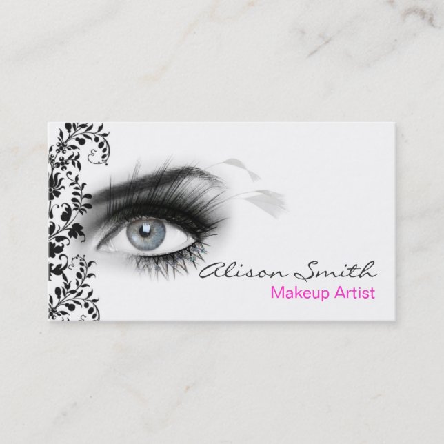 MakeUp artist business card Visitkort (Framsida)