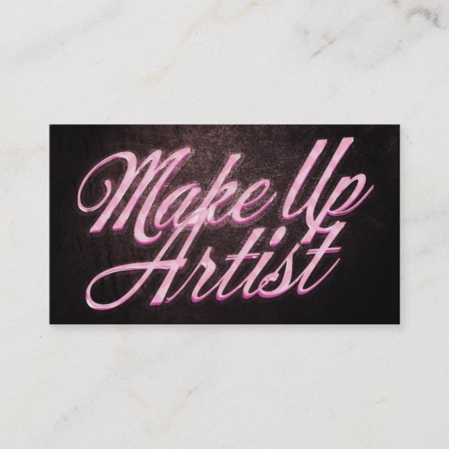 Makeup artist business card visitkort (Framsida)