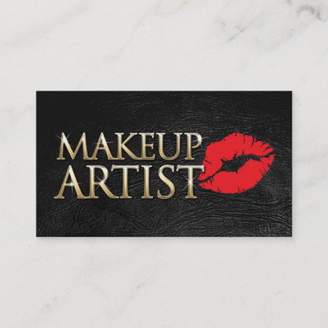 MakeUp artist business card Visitkort (Framsida)