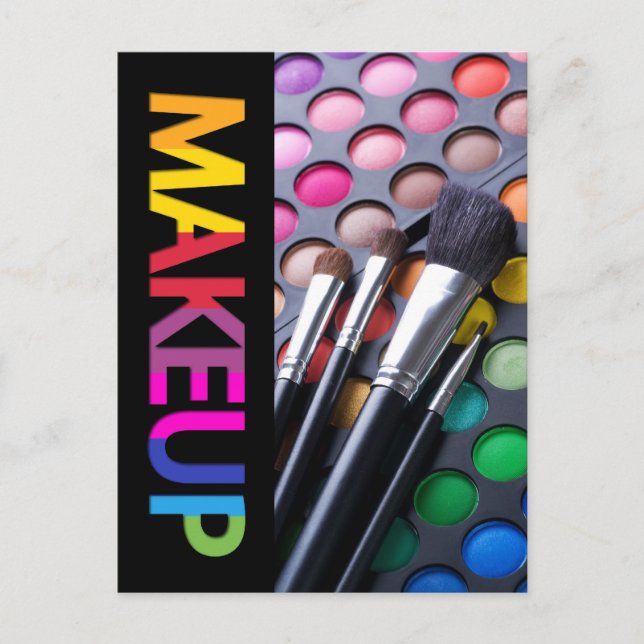 Makeup Artist Comp Card Vykort (Framsida)