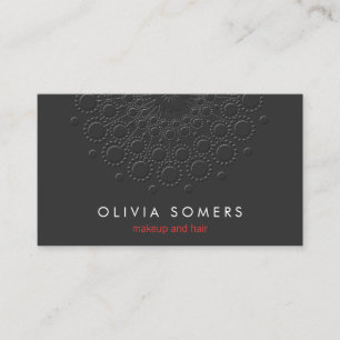 Makeup Artist Coola Faux Embossed Black Visitkort