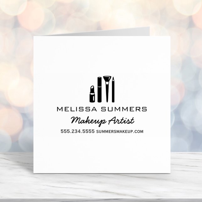 Makeup Artist Cosmetics Lipstick Mascara Adress Självfärgande Stämpel (Skapare uppladdad)