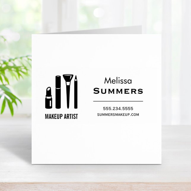Makeup Artist Cosmetics Lipstick Mascara Adress Stämpel (Skapare uppladdad)