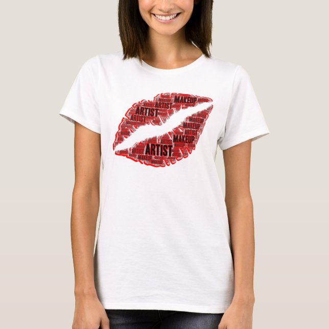 Makeup Artist Cosmetics Skincare Cosmetologists T Shirt (Framsida)