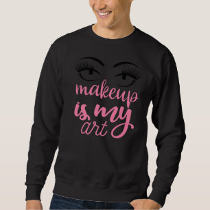Makeup Artist Cosmetolog Dam Beauty Salon Gl Lång Ärmad Tröja