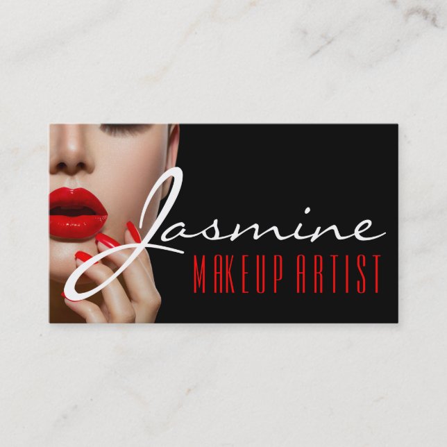 Makeup Artist Cosmetolog Nagel Beauty Visitkort (Framsida)