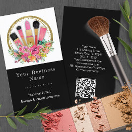 Makeup Artist Cosmetologist Beautician QR Code Visitkort