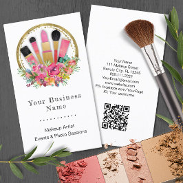 Makeup Artist Cosmetologist Beautician QR Code Visitkort