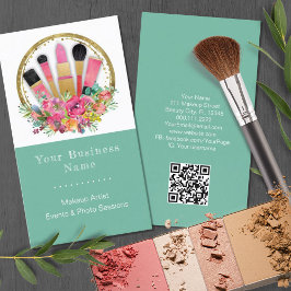 Makeup Artist Cosmetologist Beautician QR Code Visitkort