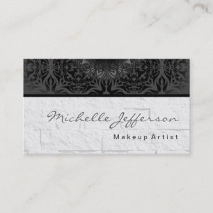 Makeup Artist Damask Wall Mönster Affärskort Visitkort