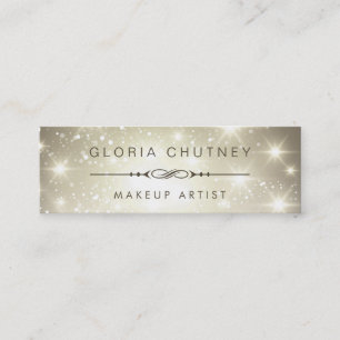 Makeup Artist - Dazzle Sparkling Bokeh Glitter Mini Visitkort