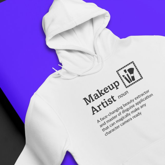 Makeup Artist Definition Light Mode - Film Crew Hoodie (Skapare uppladdad)