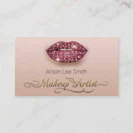 Makeup Artist / Diamonds Sparkle Lips Visitkort