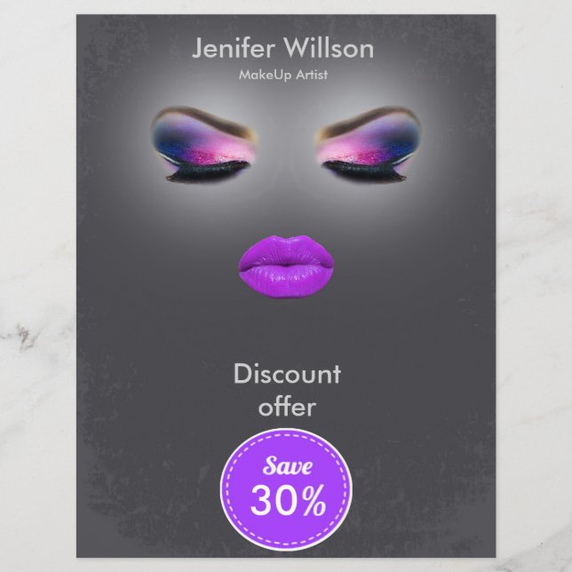 Makeup Artist Discount Offer Reklamblad (Framsidan)