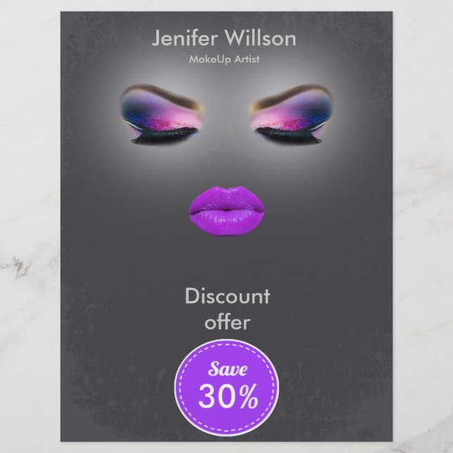 Makeup Artist Discount Offer Reklamblad (Framsidan)