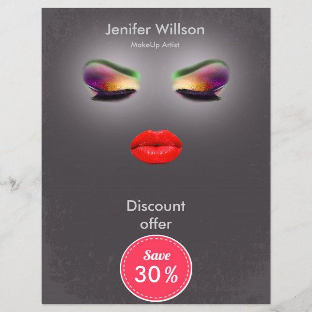 Makeup Artist Discount Offer Reklamblad (Framsidan)