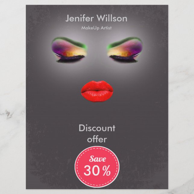 Makeup Artist Discount Offer Reklamblad (Framsidan)