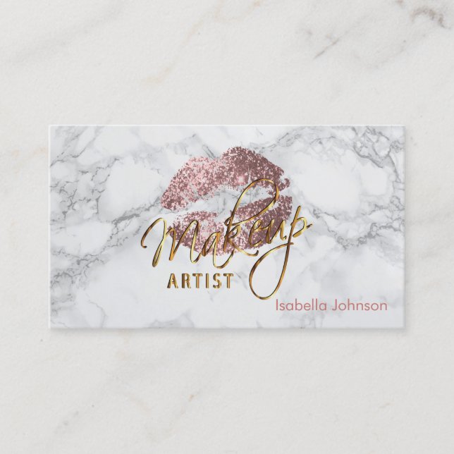 Makeup Artist Dusty Ro Möte Tidsbeställning Kort (Framsida)