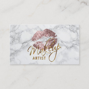 Makeup Artist Dusty Ro och Grått Marble Visitkort