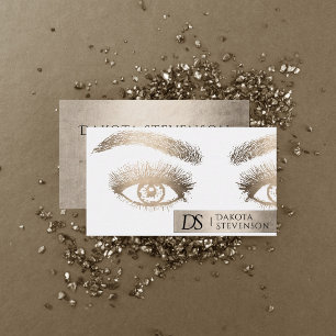 Makeup Artist Elegant Champagne Guld Taupe Visitkort