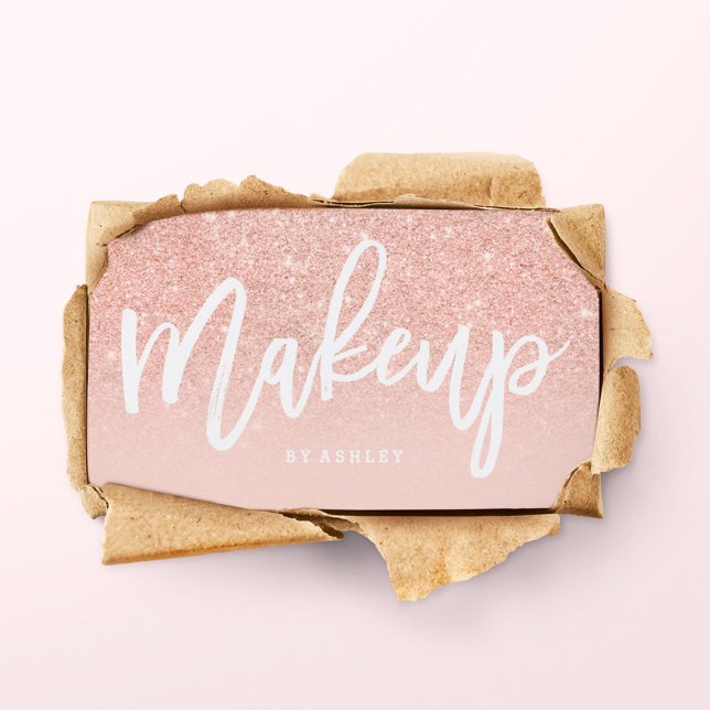 Makeup artist elegant typography  ro guld visitkort (Skapare uppladdad)