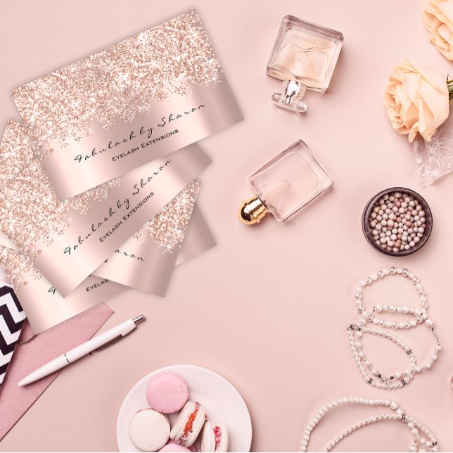 Makeup Artist Event Beauty Bloggare Glitter VIP Visitkort (Makeup Artist Event Beauty Blogger Glitter VIP Business Card)