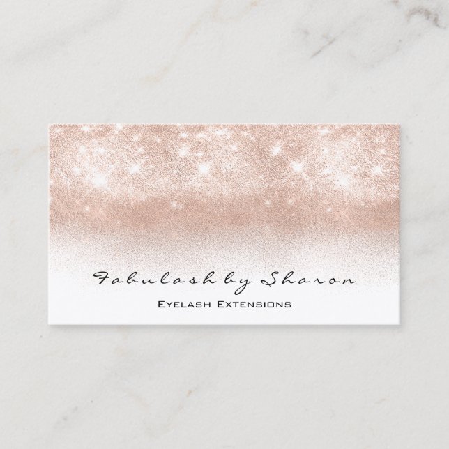 Makeup Artist Event Beauty Bloggare Glitter White Visitkort (Framsida)