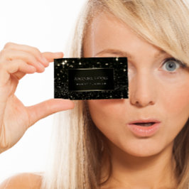 Makeup Artist Event Black Ram Guld Spark Sepia Visitkort