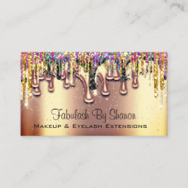 Makeup Artist Event Planner Bröllop Drivers Guld Visitkort