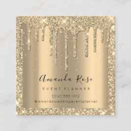 Makeup Artist Event Planner Champagne Guld DripVIP Tidsbeställning Kort
