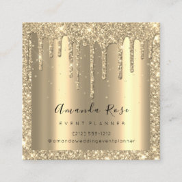 Makeup Artist Event Planner Champagne Guld Drives Tidsbeställning Kort