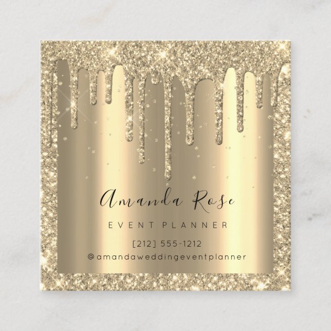 Makeup Artist Event Planner Champagne Guld Drives Tidsbeställning Kort (Framsida)