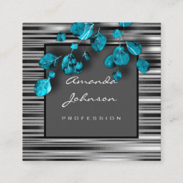 Makeup Artist Event Planner Consulting Framed Teal Fyrkantigt Visitkort