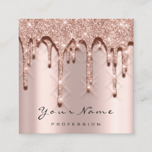 Makeup Artist Event Planner Glitter 3D-effekt Fyrkantigt Visitkort
