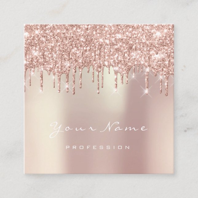 Makeup Artist Event Planner Glitter Spark Pearl Fyrkantigt Visitkort (Framsida)