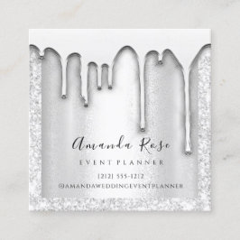 Makeup Artist Event Planner Silver Grått Drifts Vi Tidsbeställning Kort