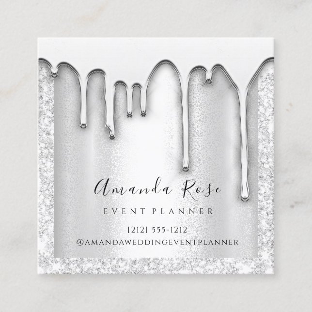 Makeup Artist Event Planner Silver Grått Drifts Vi Tidsbeställning Kort (Framsida)