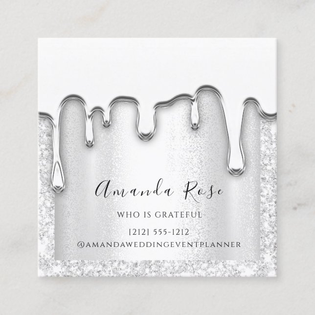 Makeup Artist Event Planner Silver Grått Passion Tidsbeställning Kort (Framsida)