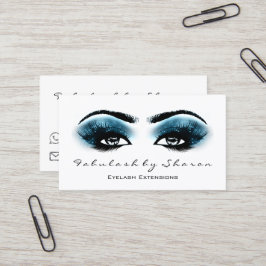 Makeup Artist Eyebrow Lash Extension Blue Marine Visitkort