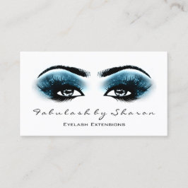 Makeup Artist Eyebrow Lash Extension Blue Marine Visitkort