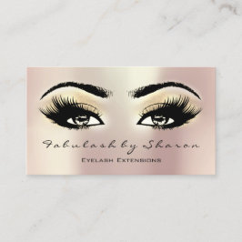 Makeup Artist Eyebrow Lash Extension Guld Champaig Visitkort