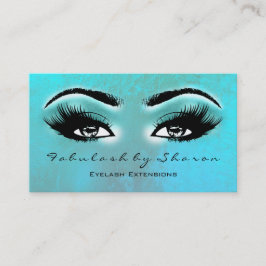 Makeup Artist Eyebrow Lash Extension Ocean Blue Visitkort