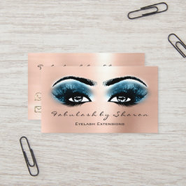 Makeup Artist Eyebrow Lash Extension Ro Blue Visitkort