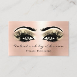 Makeup Artist Eyebrow Lash Extension Ro Guld Visitkort