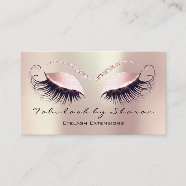 Makeup Artist Eyebrow Lash Extension Ro Social Visitkort (Framsida)
