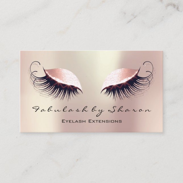 Makeup Artist Eyebrow Lash Extension Ro Social Visitkort (Framsida)