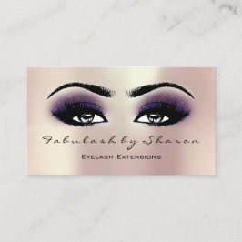 Makeup Artist Eyebrow Lash Extension Rosa Violet Visitkort